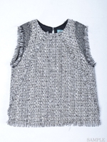 ラメツイードノスリーブＴＯＰＳ/アイボリー