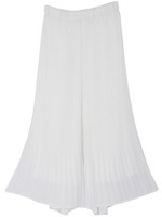 ランダムプリーツ　フレアーパンツ/ホワイト