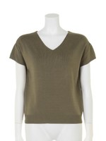 半袖ニット/ホワイト