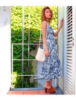 【ANAP】総柄マキシワンピース/BK