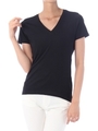 【AZUL by moussy】オーガニックコットンVネック半袖プルオーバー/T.GRY