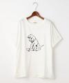 スケボーティラノ刺しゅうTシャツ