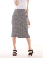 リネン調マーメイドスカート/ホワイト