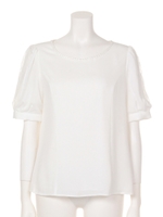 レースインパフスリーブＢＬ/アイボリー