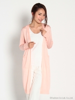 ロングカーデ/ピンク