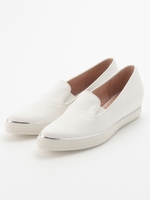 【V-SEVEN TWELVE THIRTY】ポインテッドトゥスリッポン/ホワイト