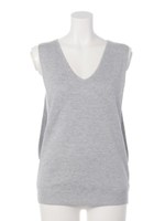 サイドスリットニットTOP/SAX