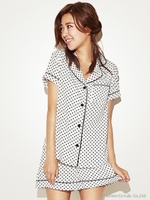 ALL DAY DOT　SHORT SHIRT/WHITE