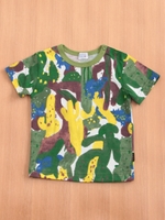 【OUTLET】サボテンカメレオンプリント半袖Ｔシャツ/グリーン