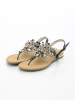 【wee willie】ジュエリートングサンダル/ブラック