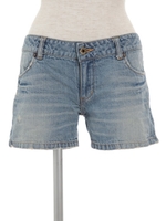 Denim short pants/WHITE