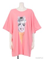 ICE CAT BIG BIG TEE/CHARCOAL