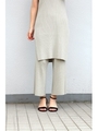 【AZUL by moussy】ワイドリブニットパンツ/BRD