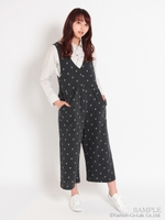 カットツイルドットジャカードオールインワン/グレー