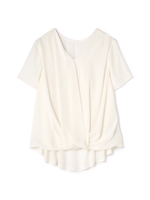 ジョーゼットタックカシュクールブラウス/ホワイト(030)