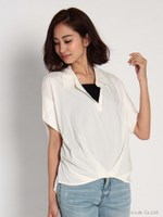 プルオーバーブラウス/ベージュ