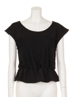 レース切替ペプラムTOPS/ブラック