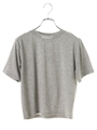 刺繍チビハイネックショートTEE/杢ライトグレー
