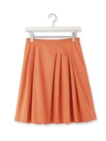 アシンメトリータックブロードスカート/ダークブラウン(043)