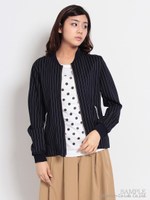 ストレッチポンチブルゾン/ストライプ