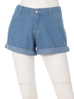 ダンガリーデニムショートパンツ/シロ