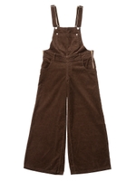 CORDUROY WIDE LEG JUMPSUIT/ブラウン