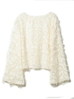 ジャガード2wayブラウス/キャメル