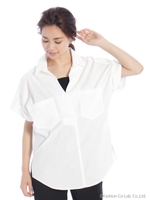 スキッパーブラウス/ホワイト