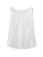 ロイヤルストレッチサテンタンクトップ/ホワイト(001)