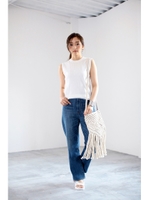 【UVカット】【AZUL by moussy】12GワイドリブRネックノースリプルオーバー/L/PNK