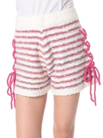 【sc】モールニットレースアップショートパンツ/ピンク