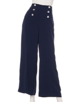 【ANAP】マリンデザインワイドパンツ/サックスブルー(020)