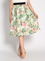 オリジナルボタニカル柄スカート/ベージュ