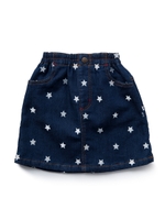 SKIRT STAR EMBROIDERY（2T)/インディゴ