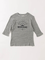 ワッフルプリントTシャツ/GRAY