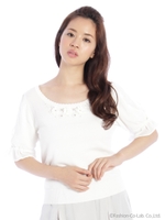 フラワービジューフレアスリーブP/O/ワイン