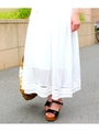 【chille anap】裾レースギャザースカート/WH