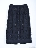 カットジャカードスカート/オフベージュ