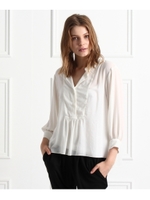 MuNich ギャザーブラウス/ホワイト(002)