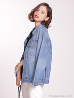 USコットンビッグシルエットGジャン/ブルー