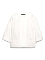 [Balcony and Bed]ネップデニムショートジャケット/WHT