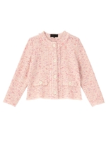 [L]フリンジニットカーディガン/ピンク系(471)