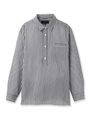 [L]ベーシックストライプシャツ/カーキ(327)