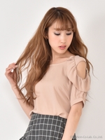 ショルダーフリルブラウス/オフホワイト