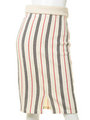 ストライプタイトスカート/WHT