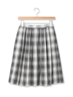 チェック柄フレアスカート/アイボリー(204)