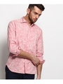 フラワープリントオープンカラーシャツ/ネイビー(193)