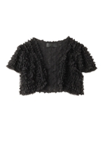 フリルテープボレロ/ブラック(019)