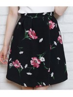 ブライトフラワースカート/ネイビー