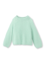 ラメ使いボトルネックニット/ライトグリーン(621)